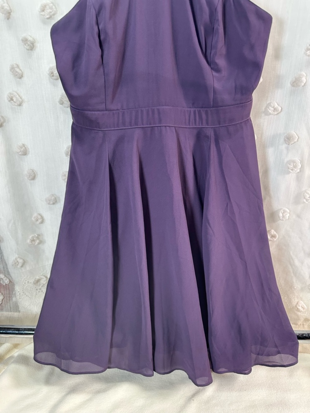 Lulu's Deep Purple Chiffon Mini Dress Prom Pick Size M - Picture 3 of 11